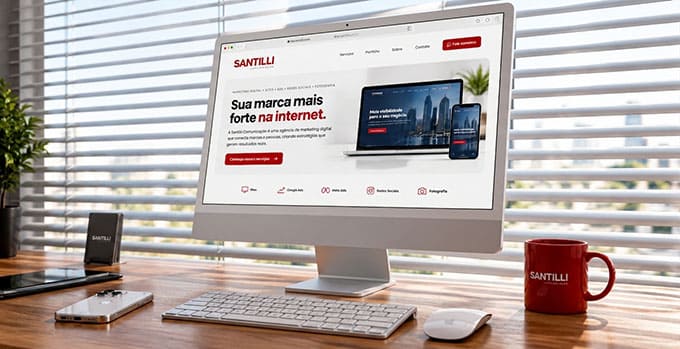 area de trabalho santilli comunicação criação de sites e agência de marketing digital na Lapa em São Paulo